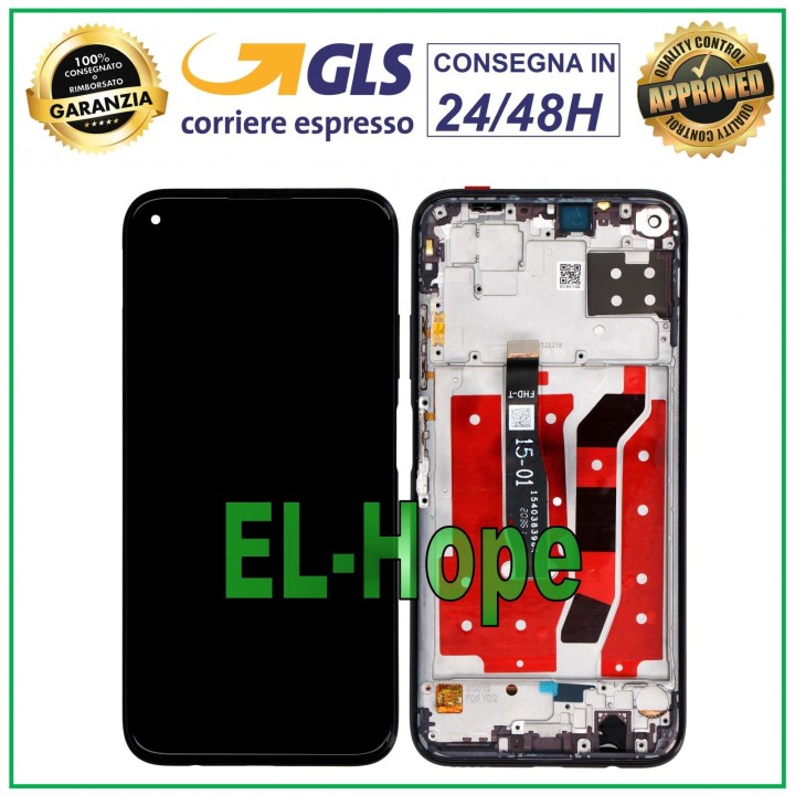 LCD DISPLAY + FRAME FOR HUAWEI P40 LITE JNY-L21A JNY-LX1 TOUCH SCREEN BLACK GLASS