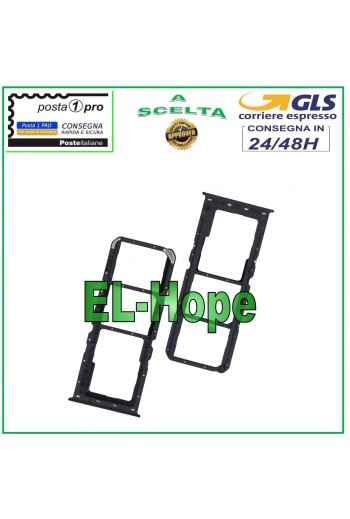 SLOT CARRIAGE COMPARTMENT NANO SIM CARD + MICRO SD FOR OPPO RENO 5 LITE CPH2205 BLACK