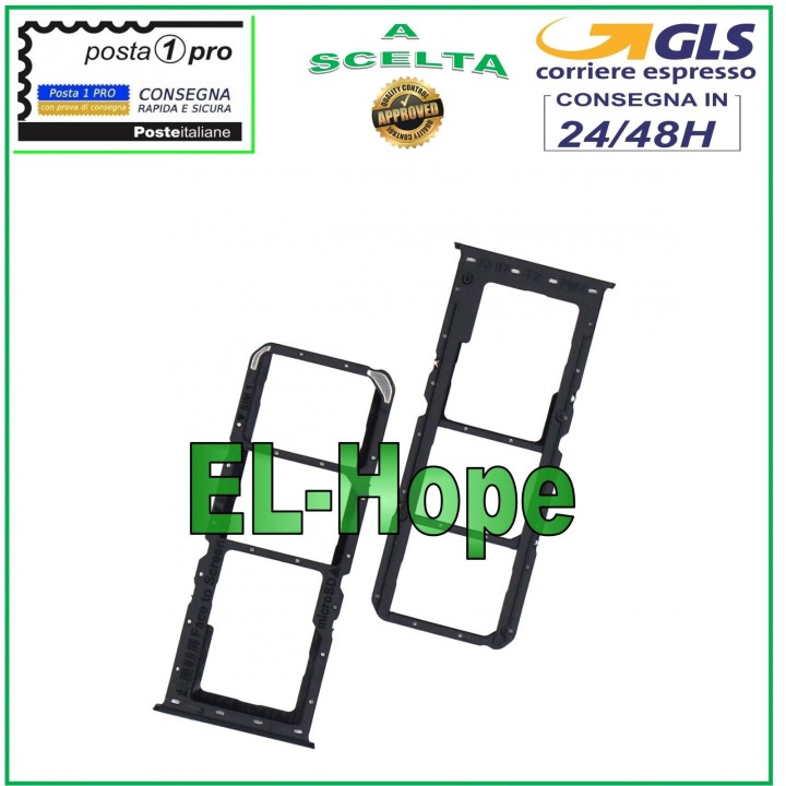 SLOT CARRIAGE COMPARTMENT NANO SIM CARD + MICRO SD FOR OPPO RENO 5 LITE CPH2205 BLACK