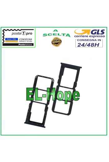 SLOT CART COMPARTMENT NANO SIM CARD + MICRO SD OPPO A54 5G CPH2195 BLACK HOUSING