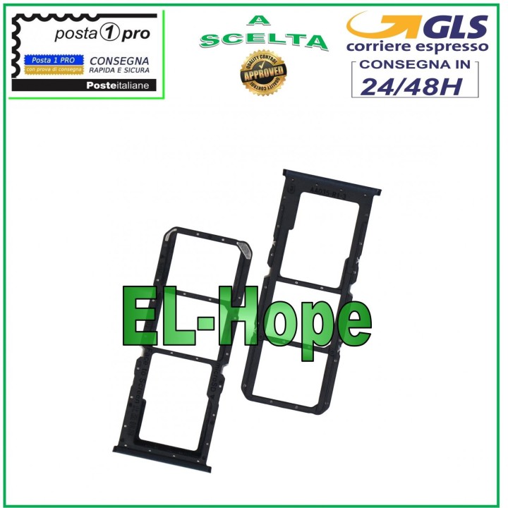 SLOT CART COMPARTMENT NANO SIM CARD + MICRO SD OPPO A54 5G CPH2195 BLACK HOUSING