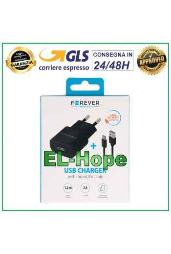 UNIVERSAL TRAVEL CHARGER 5V 10W + MICRO USB CABLE 1.2 m BLACK