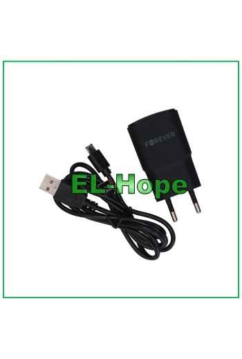 UNIVERSAL TRAVEL CHARGER 5V 10W + MICRO USB CABLE 1.2 m BLACK