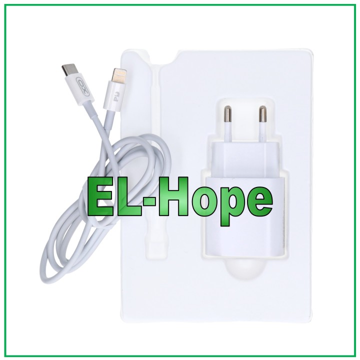 FASTCHARGE 25W TRAVEL TYPE-C IPHONE CHARGER + WHITE LIGHTNING CABLE