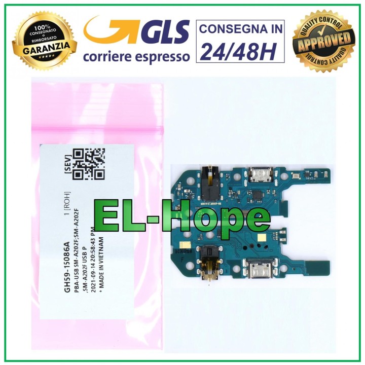 ORIGINAL DOCK CHARGING CONNECTOR 100% SERVICE SAMSUNG GALAXY A20E SM A202F