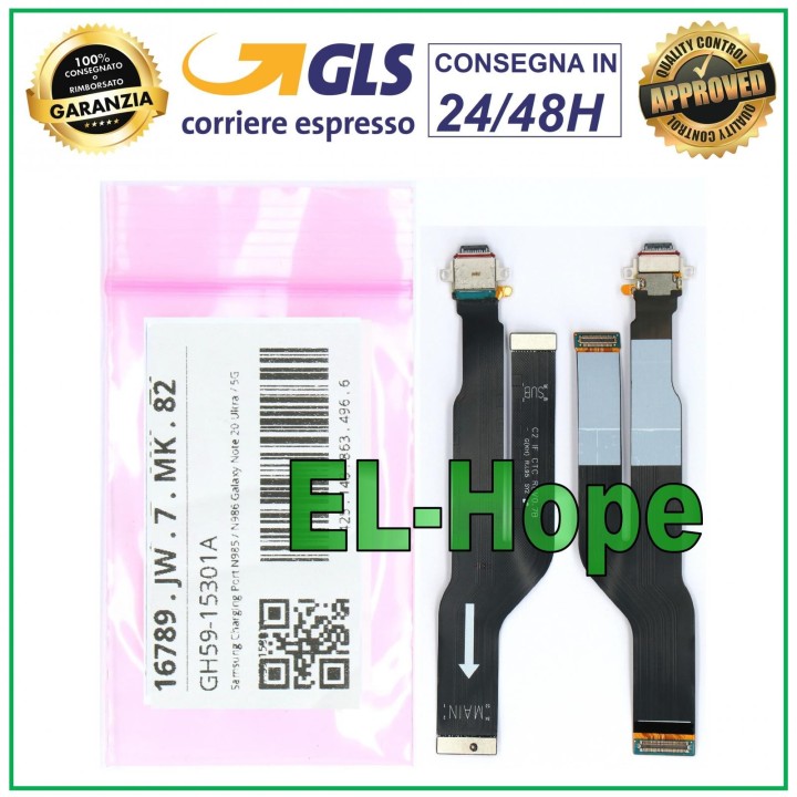 ORIGINAL CHARGING CONNECTOR FLAT SERVICE SAMSUNG GALAXY NOTE 20 ULTRA SM-N985