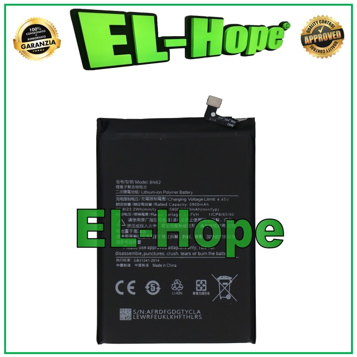 BN62 BATTERY FOR XIAOMI REDMI 9 M2004J19 / 9T M2010J19SY / POCO M3 M2010J19CG T