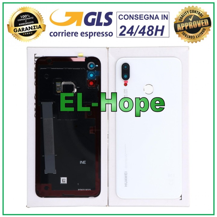 ORIGINAL HUAWEI P SMART PLUS INE-LX1 BACK BODY BATTERY COVER WHITE