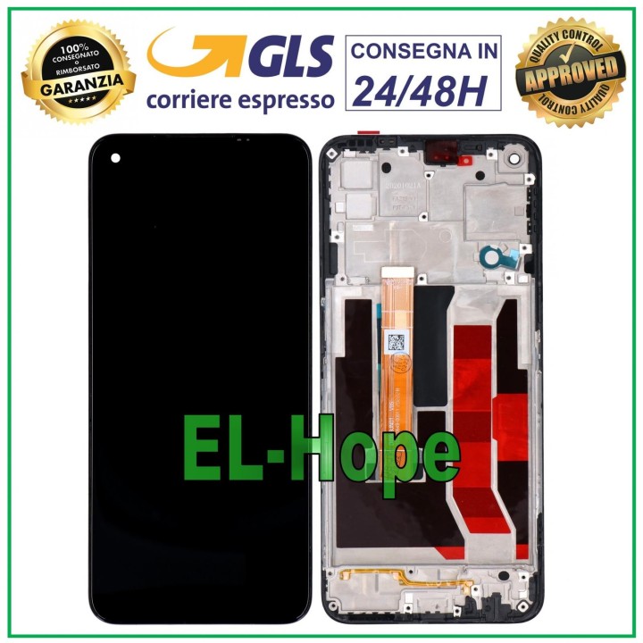 LCD DISPLAY + FRAME FOR OPPO A73 5G CPH2161 TOUCH SCREEN BLACK GLASS SCREEN