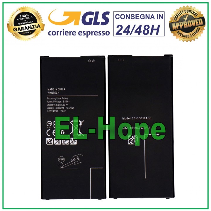 BATTERY EB-BG610ABE FOR SAMSUNG GALAXY J4 PLUS SM-J415F 3300 mAh EQUAL TO ORIGINAL