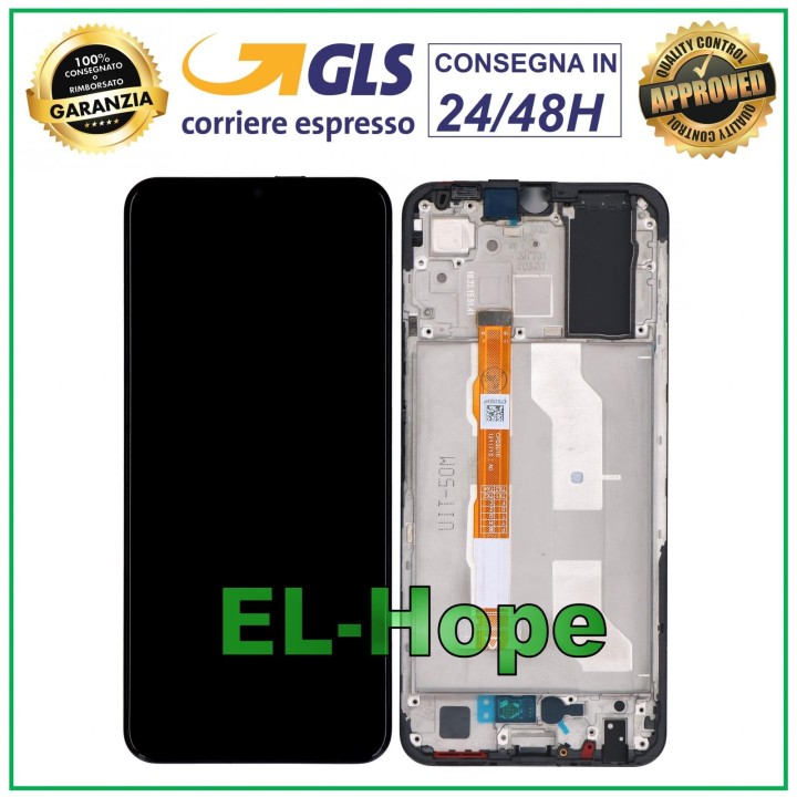 LCD DISPLAY + FRAME FOR VIVO Y33S 13MgP V2109 TOUCH SCREEN GLASS SCREEN BLACK