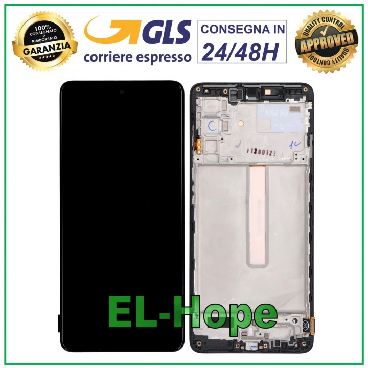 TFT LCD DISPLAY SAMSUNG GALAXY M52S 5G 2021 SM M526 M526B TOUCH SCREEN FRAME