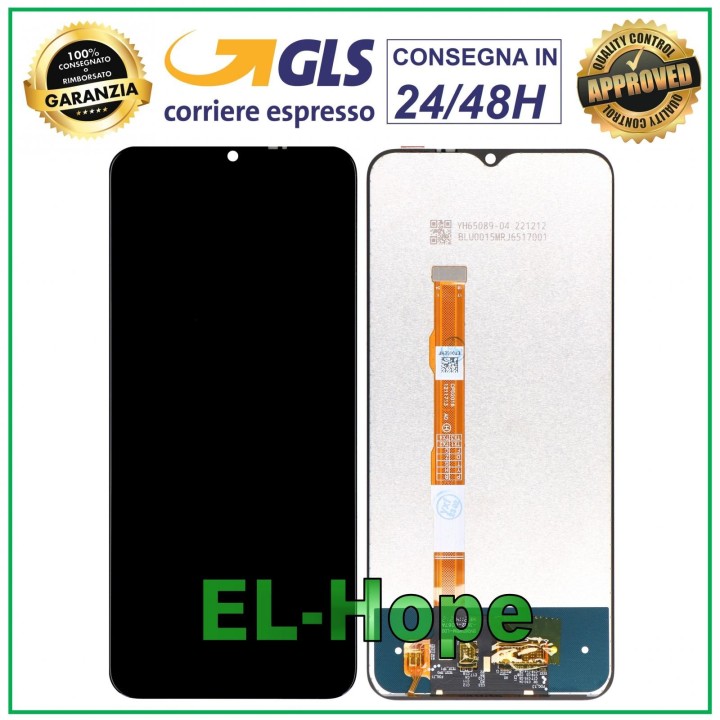 LCD DISPLAY + TOUCH SCREEN FOR VIVO Y01 V2118 Y01A V2166 BLACK GLASS SCREEN