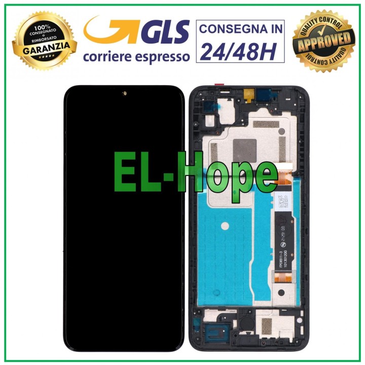 LCD DISPLAY + FRAME FOR TCL 20R 5G T767H TOUCH SCREEN MONITOR GLASS BLACK