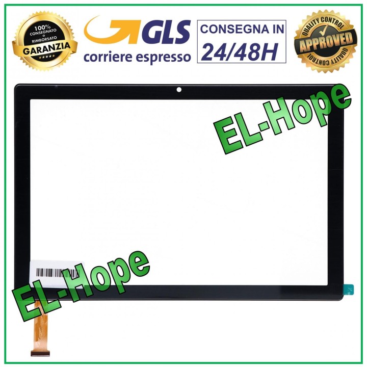 TOUCH SCREEN GLASS MEDIACOM SMARTPAD X10 M-SP1X10 ORIGINAL BLACK