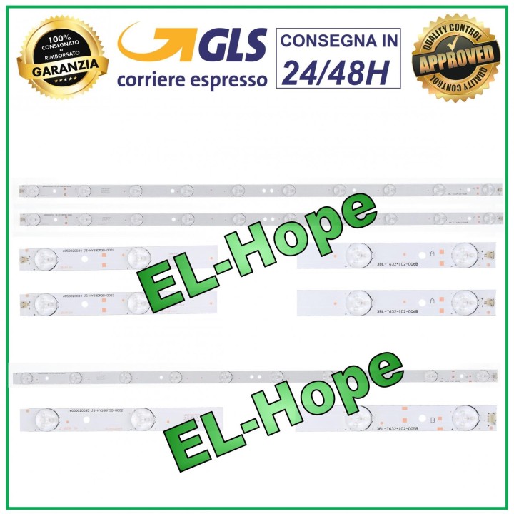 KIT 3 LED STRIP BARS FOR HAIER TV 3BL-T6324102-006B / 5B JS-HY33EBHD-0002