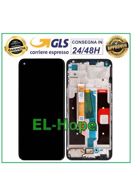 LCD DISPLAY FRAME FOR OPPO REALME 8i RMX3151 5G TOUCH SCREEN BLACK GLASS SCREEN