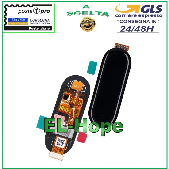 LCD DISPLAY FOR XIAOMI MI SMART BAND 4 TOUCH SCREEN GLASS MONITOR SCREEN BLACK