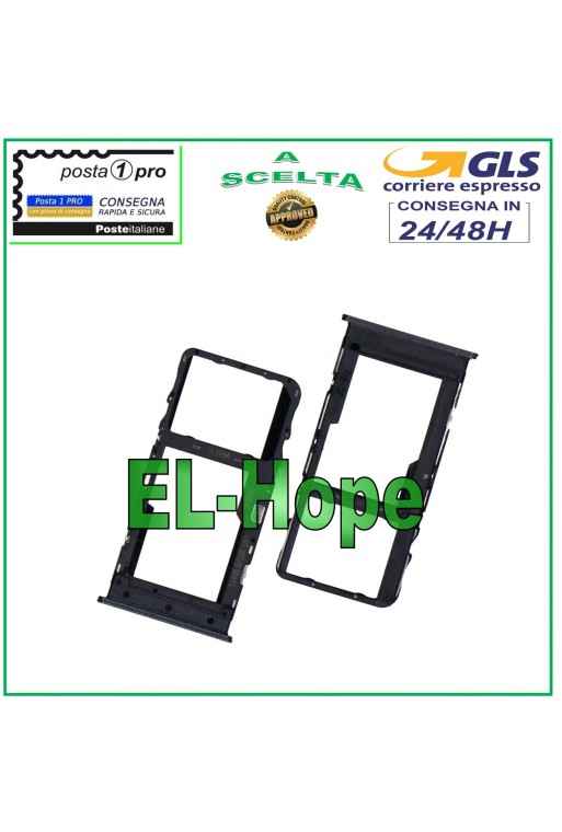 SLOT CART COMPARTMENT NANO SIM MICRO SD CARD TCL 10 10L T770H T770B BLACK HOUSING