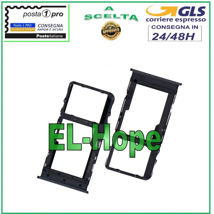 SLOT CART COMPARTMENT NANO SIM MICRO SD CARD TCL 10 10L T770H T770B BLACK HOUSING