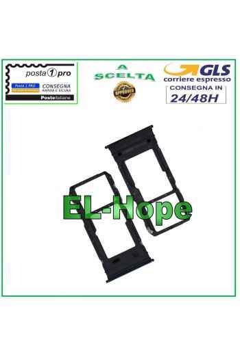 SLOT CART COMPARTMENT NANO SIM CARD + MICRO SD FOR VIVO Y76 V2124 BLACK HOUSING