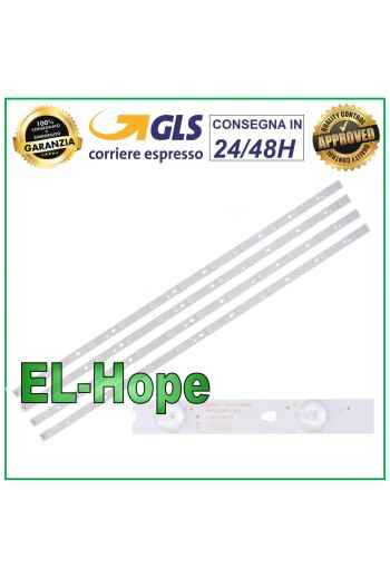 KIT 4 BARS 11 LEDs FOR HAIER TV LED40D11-ZC14-03(B) 30340011206 LT-40E71(A)