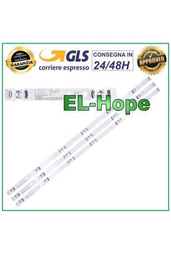 KIT 3 STRIP BARS 6 LED TV LG 32 LGIT B+A LB141B LB142A XNOTEK A/B TYPE REV0.2