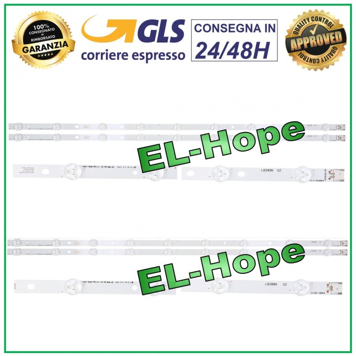 KIT 4 BARS 9 LEDs FOR LG TV 32  REV0.6 LB288N 6916L-1030A / LB289N 6916L-1031A