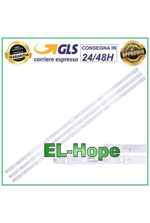 KIT OF 3 8 LED STRIP BARS FOR 32 TV PHILIPS LB225 4708-K320WD A4213K01 618 mm 3V