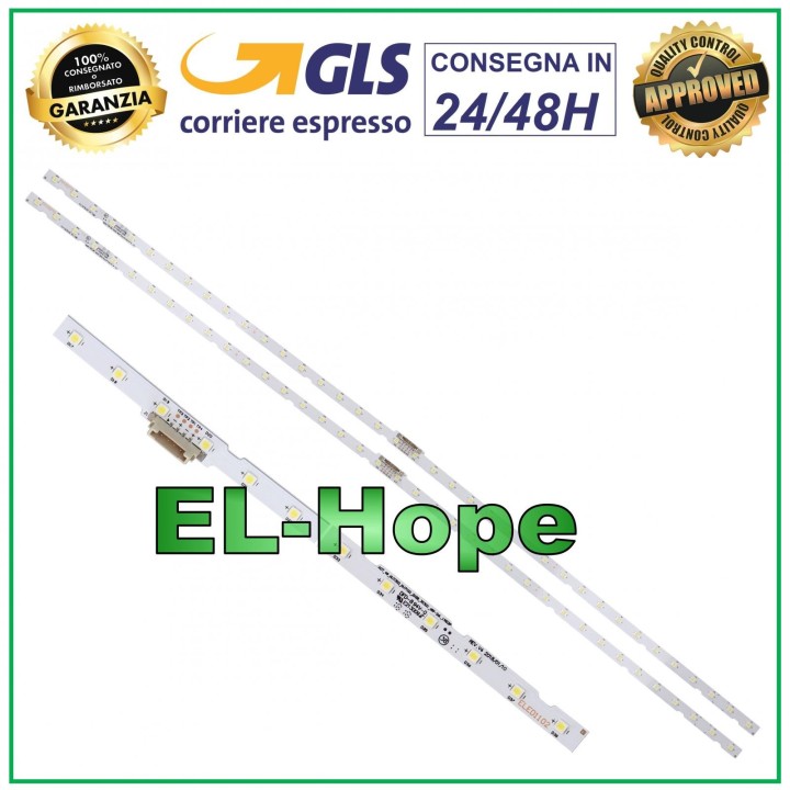 KIT OF 2 BARS 38 LEDs FOR 49  SAMSUNG TV ELED1102 AOT_49_NU7300_2X28_3030C 530mm
