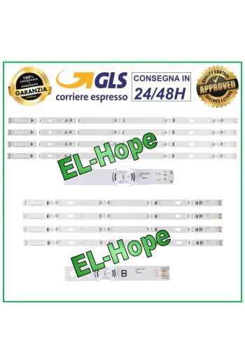 KIT 8 LED STRIP BARS FOR LG 47 TV LB26DZ (A) - LB27DZ (B) INNOTEK DRT 3.0