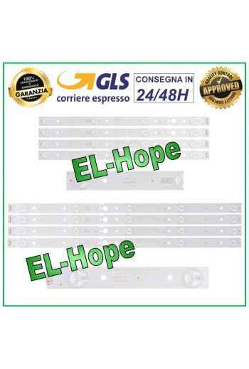 KIT 8 LED BARS FOR LG 43 TV CRH-A4330300104L6CNREV10 CRH-A4330300105R6CNREV10