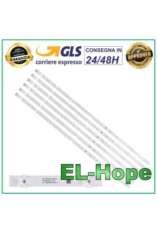 KIT OF 6 8 LED STRIP BARS FOR 65 TV TCL LB1020 / 4C-LB6508-HR01J / 65HR330M08A1
