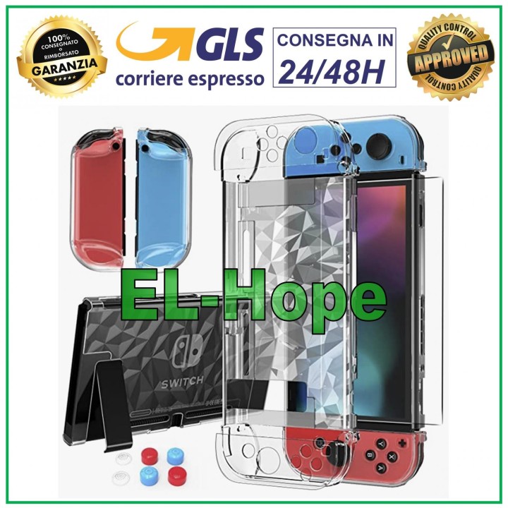TRANSPARENT PVC CASE HARD SHOCKPROOF COVER FOR NINTENDO SWITCH