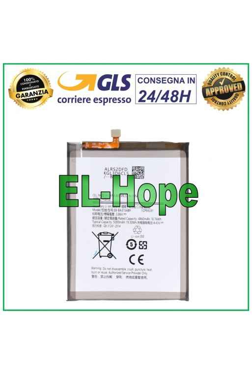 BATTERY EB-BA315ABY FOR SAMSUNG GALAXY A31 SM-A315F 5000 mAh EQUAL TO ORIGINAL