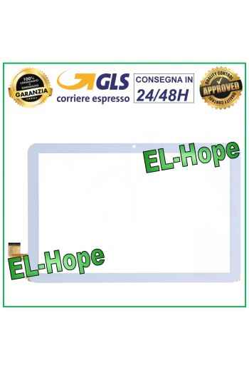 TOUCH SCREEN GLASS MEDIACOM SMARTPAD IYO 10 M-SP1HY4G M-SP1IY4G ORIGINAL WHITE