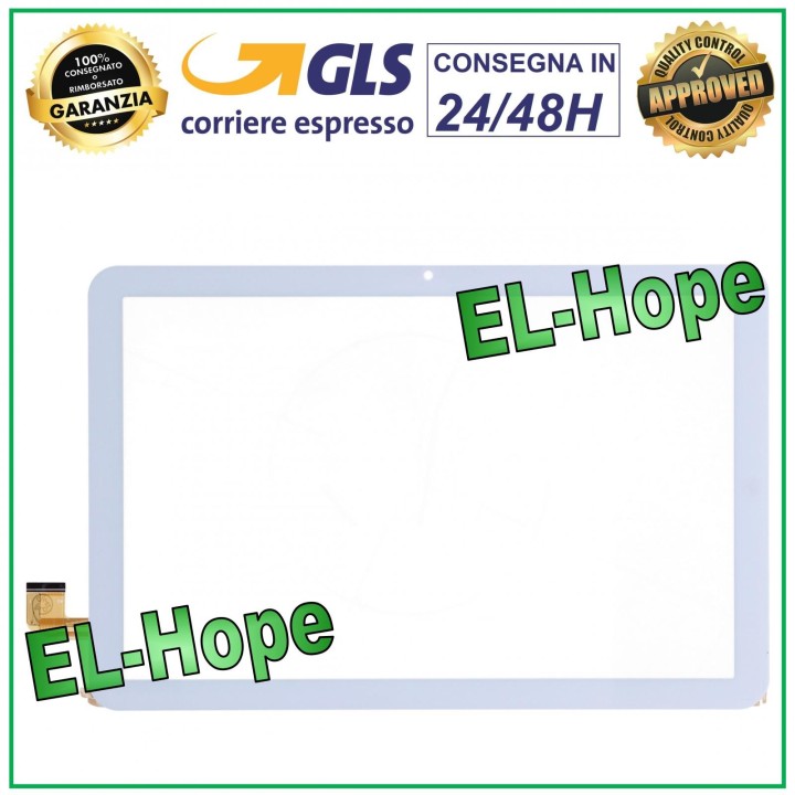 TOUCH SCREEN GLASS MEDIACOM SMARTPAD IYO 10 M-SP1HY4G M-SP1IY4G ORIGINAL WHITE