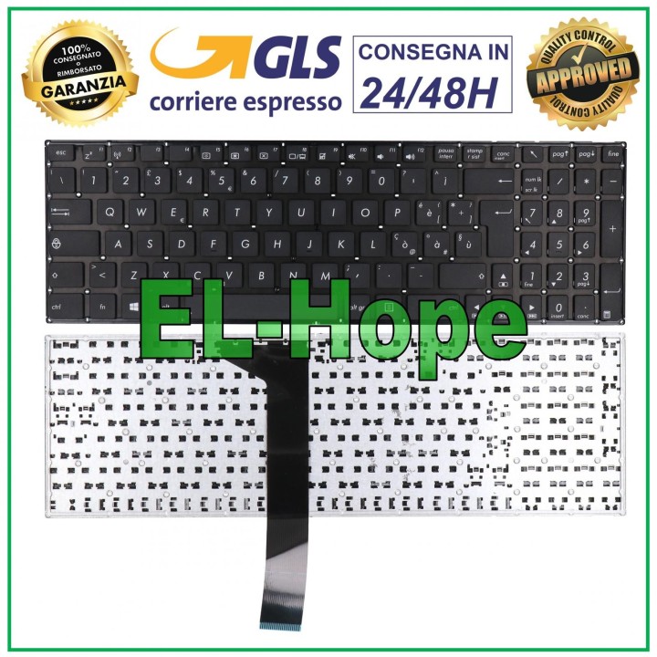 ITALIAN KEYBOARD FOR ASUS NOTEBOOK K550J K550JF K550VX R510C R510J FX550V BLACK