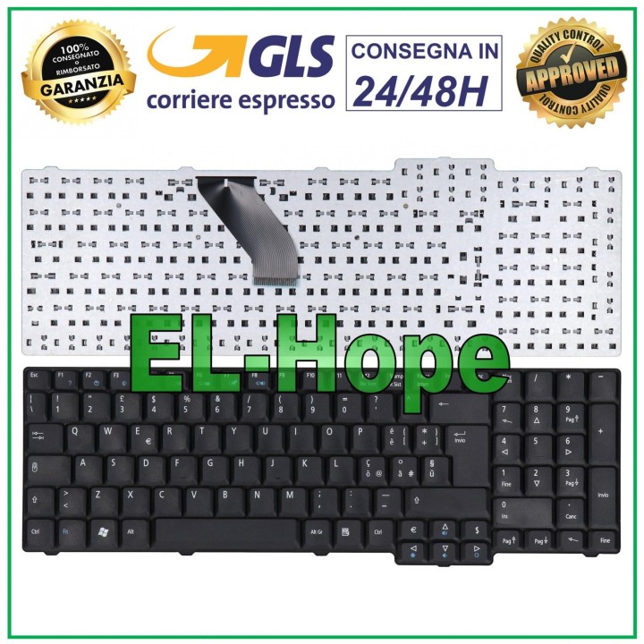 ITALIAN KEYBOARD FOR ACER EXTENSA 5635Z 5635 7620 5235 7220 NOTEBOOK MATTE BLACK