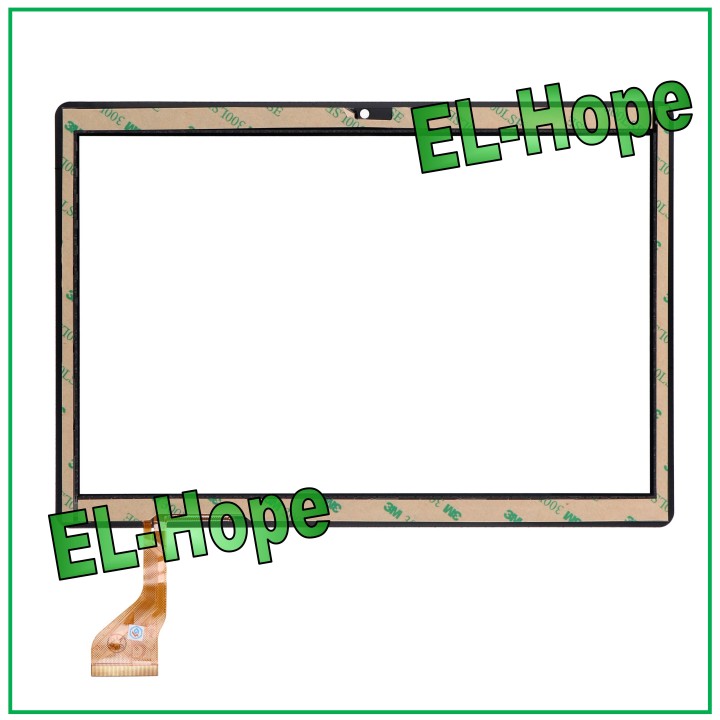 TOUCH SCREEN GLASS YESTEL X7 FLAT FLEX CODE HZYCTP-102044 10.1  BLACK DOUBLE-SIDED ADHESIVE