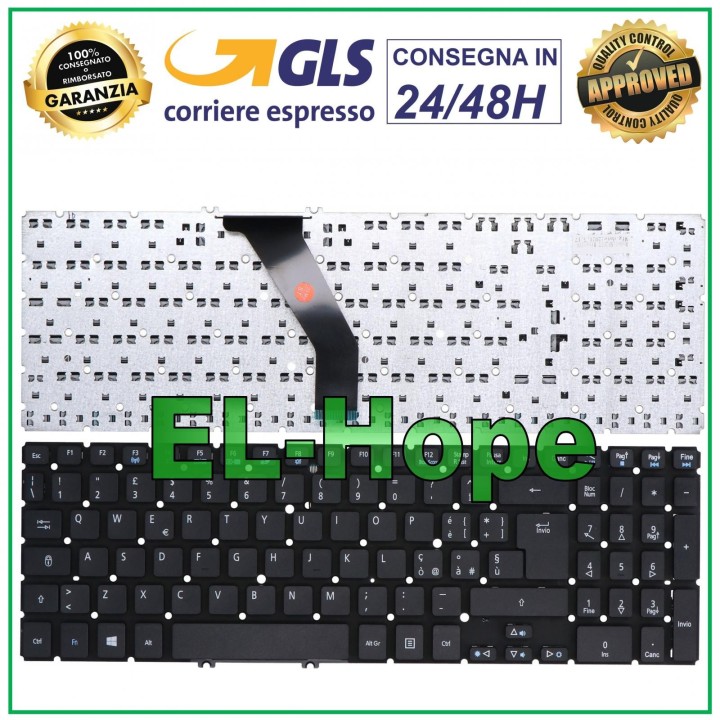 ITA KEYBOARD FOR ACER ASPIRE V5-531 V5-551 V5-571 NOTEBOOK No Frame - Version 1
