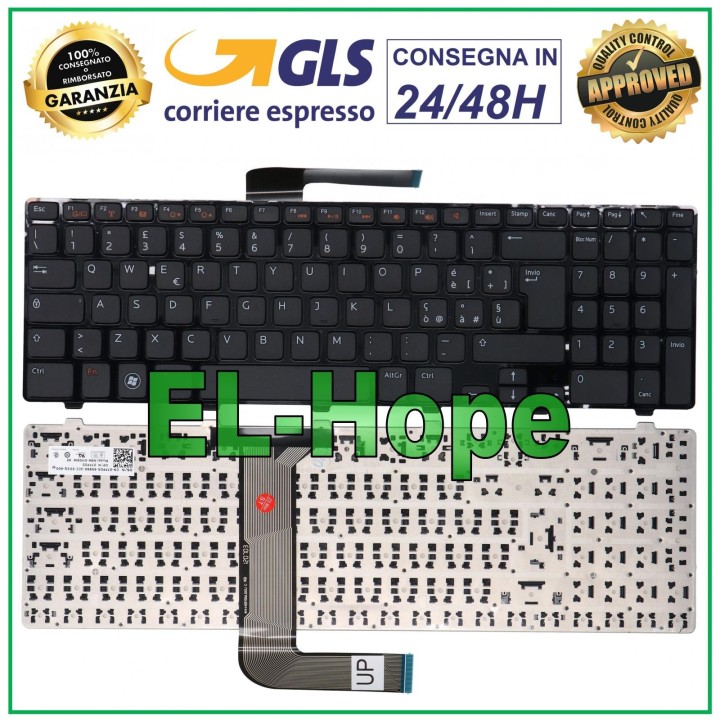 ITALIAN KEYBOARD FOR DELL INSPIRON 15R N5110 5110 SERIES BLACK NOTEBOOK