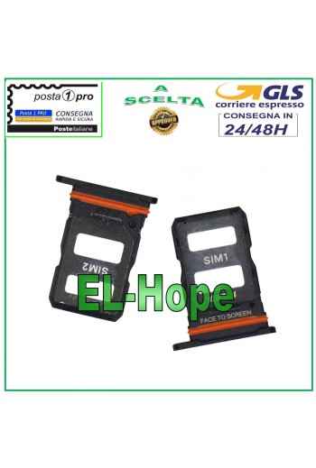 SLOT CARRIAGE COMPARTMENT HOUSING NANO SIM CARD 1 /SIM 2 FOR XIAOMI MI 12 LITE BLACK