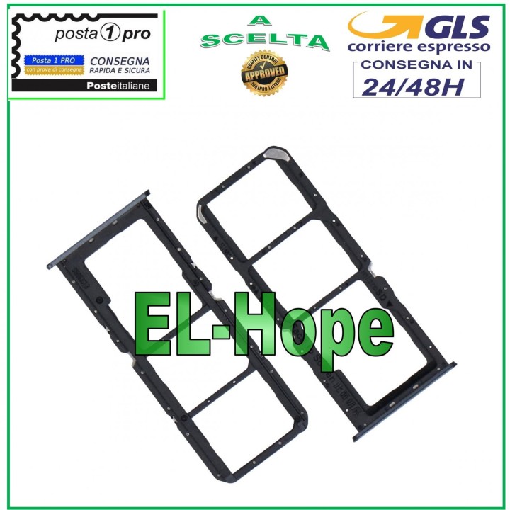 SLOT CARRIAGE COMPARTMENT NANO SIM MICRO SD CARD FOR OPPO REALME C30 RMX3581 BLACK