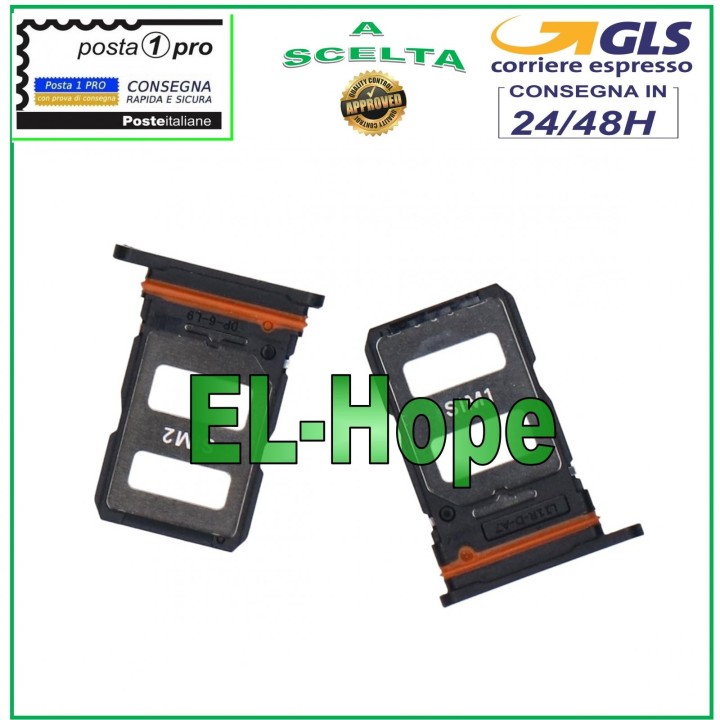 SLOT CARRIAGE COMPARTMENT HOUSING NANO SIM CARD 1 / SIM 2 FOR XIAOMI POCO F4 BLACK