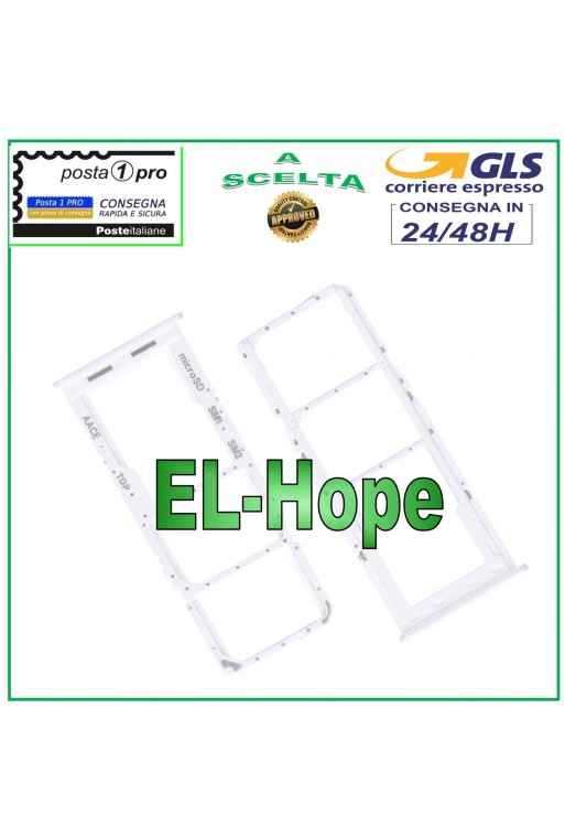 SLOT CART COMPARTMENT NANO SIM MICRO SD SAMSUNG GALAXY A13 SM A135 F WHITE