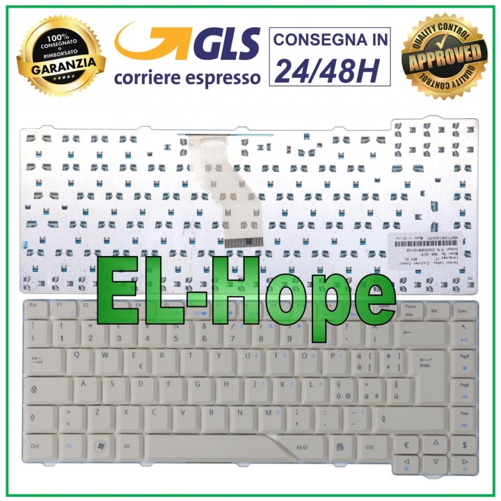 ITALIAN KEYBOARD FOR ACER NOTEBOOK 5920 5720 6935 4930 4520 4710 WHITE