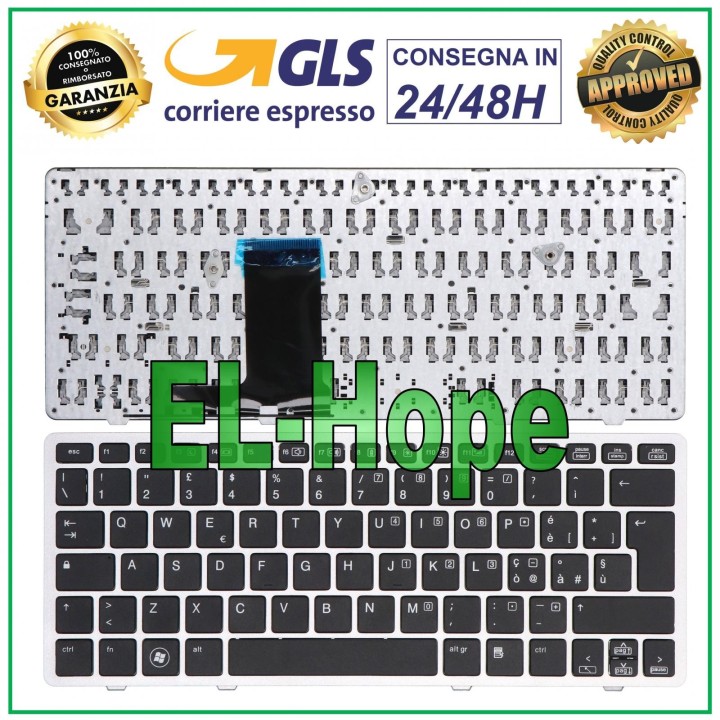 ITALIAN KEYBOARD FOR HP ELITEBOOK 2570p 2560p ELITEBOOK FRAME BLACK