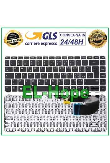 ITALIAN KEYBOARD KEYBOARD NOTEBOOK HP ELITEBOOK 745 840 G3 G4 FRAME SILVER