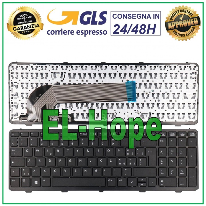 ITALIAN KEYBOARD FOR HP PROOBOOK 450 455 470 G0 G1 G2 NOTEBOOK BLACK